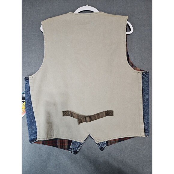 Cripple Creek Ranchwear Men L Vest Denim Blue Jean Sleeveless Western New - Picture 4 of 7